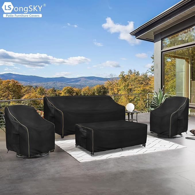 Outdoor Swivel Lounge Chair Cover 2 Pack, 35 W x 37 D x 38.5 H inches, 100% - Image 8