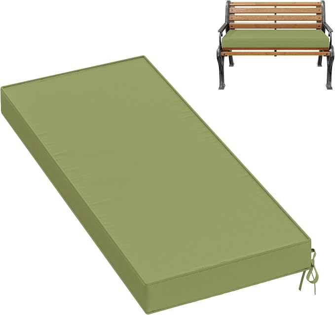 Premium Outdoor Bench Cushions for Patio Furniture 3.5inches Memory Foam Bench by Pakunoda