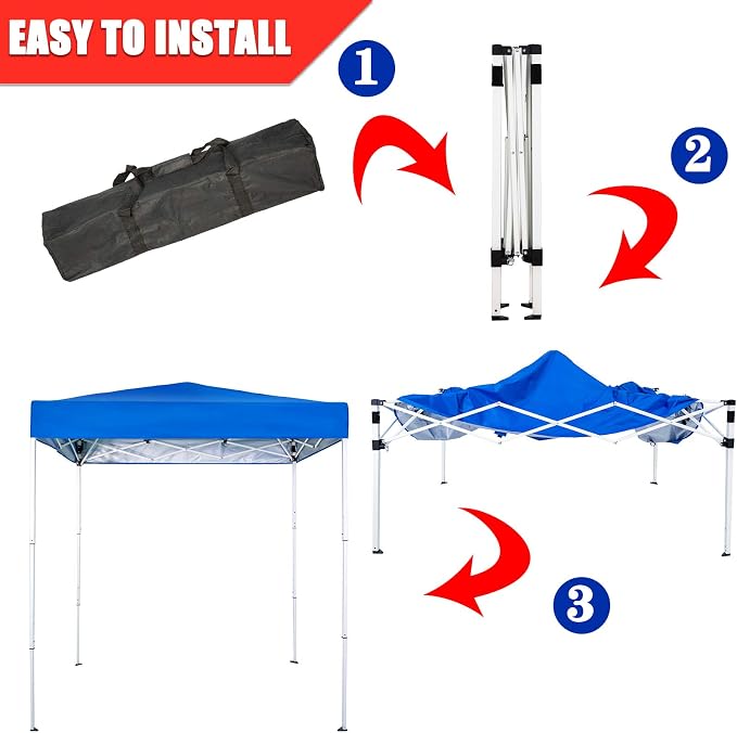 Sunnyglade 6x4 Ft Pop-Up Canopy Tent Outdoor Portable Instant Shelter Folding - Image 4