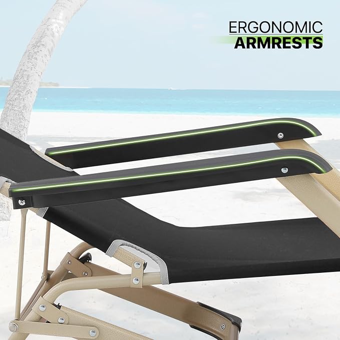 Magshion Folding Patio Chairs Set of 2, Outdoor Lounge Chair - Image 9