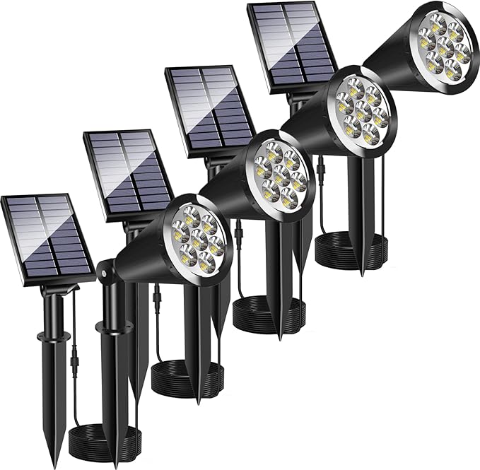 MEIHONG Solar Spot Light Outdoor, Waterproof LED Landscape Lights Dusk to Dawn by MEIHONG