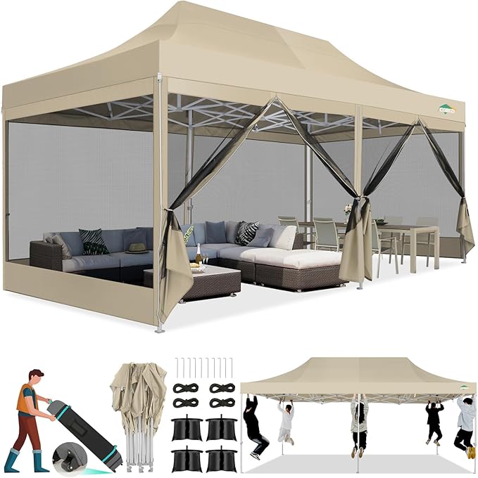 COBIZI 10x20 Canopy Tent, Heavy Duty Pop up Canopy by COBIZI