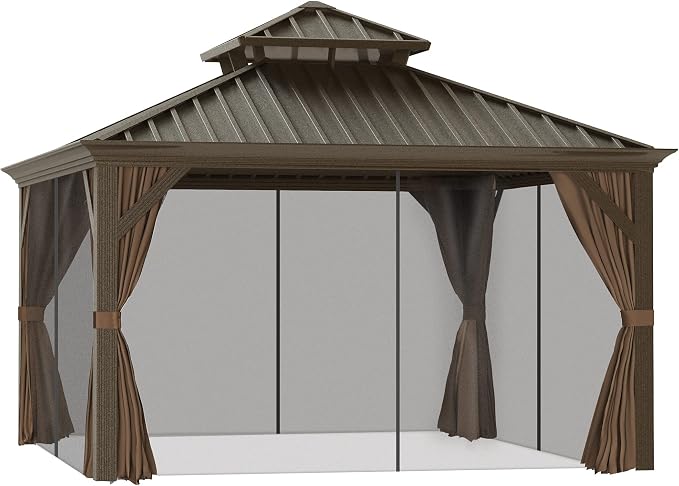 Outsunny 12' x 12' Hardtop Gazebo - Image 9