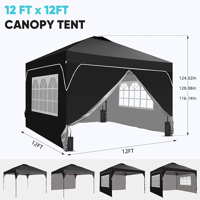 GDY 12x12FT Pop Up Canopy Tent - Image 2