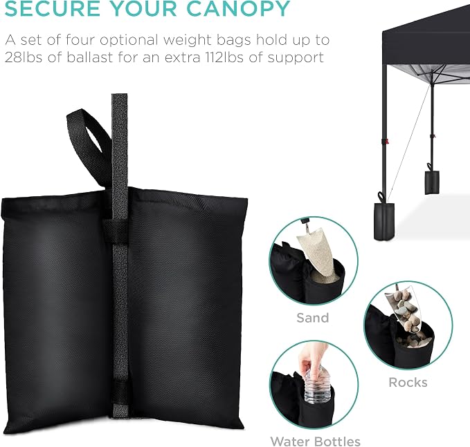 Best Choice Products 10x10ft Pop Up Canopy Tent, Outdoor Shade, 1 Person 1 - Image 6