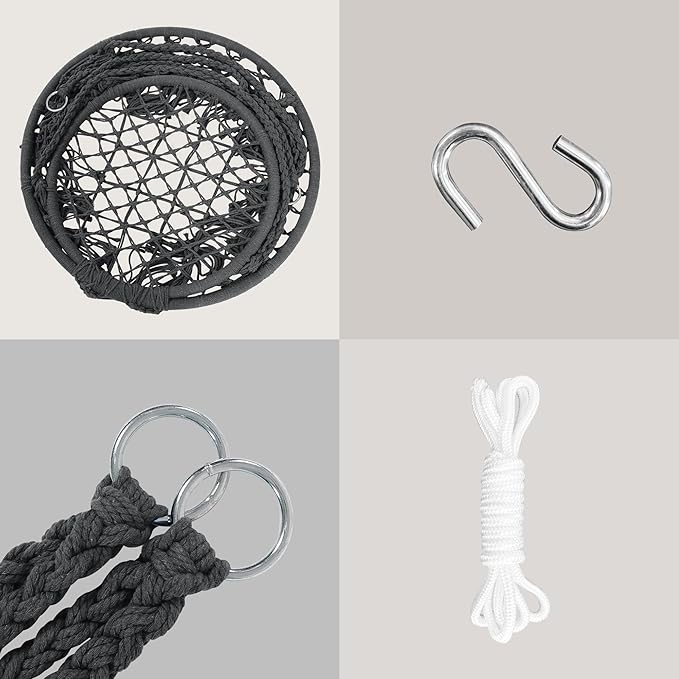 SUNCREAT Hammock Chair Hanging Macrame Swing - Image 6