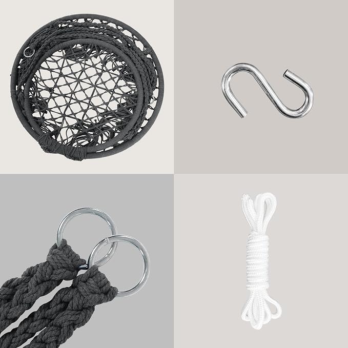 SUNCREAT Hammock Chair Hanging Macrame Swing - Image 5
