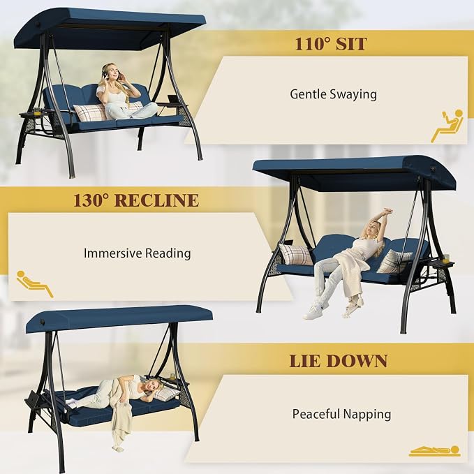 3-in-1 Convertible Outdoor Swing - Image 2