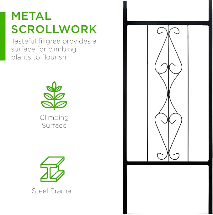 Best Choice Products 92in Steel Garden Arch Arbor Trellis - Image 2