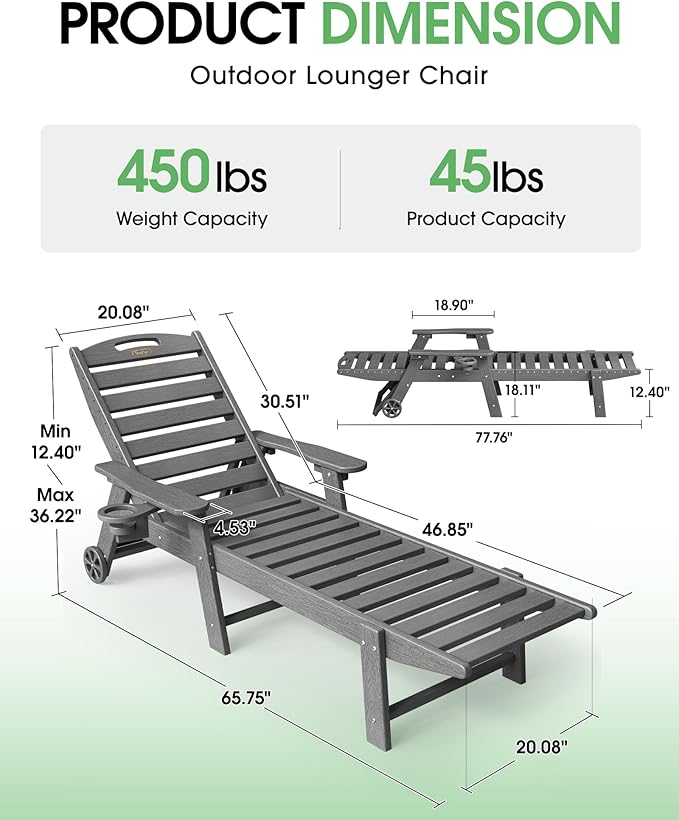 Chaise Lounge Outdoor, Lounge Chair Outdoor - Image 2