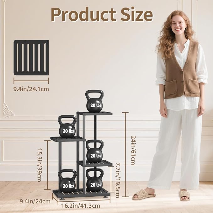 LASZOLA 3 Tier Plant Stand Indoors Outdoors - Image 2