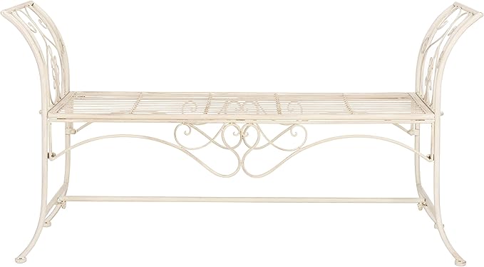 Safavieh PAT5016A Collection Arona Antique White Wrought Iron 51" Outdoor by SAFAVIEH