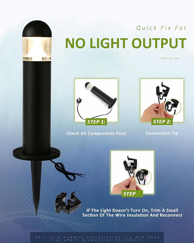 6 Pack Low Voltage Landscape Pathway Lights, 12V LED Bollard Light IP67 - Image 9