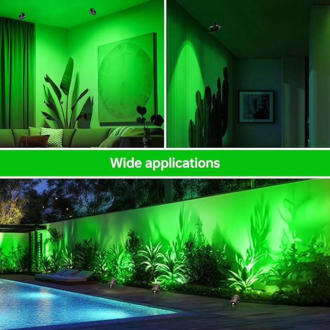 Christmas Spot Lights Outdoor Landscaping Spotlight, 12W Green LED Landscape - Image 8