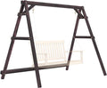 Outsunny 770lbs Porch Swing Frame, Heavy Duty A-Frame Wooden Swing Stand by Outsunny