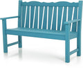 Outdoor Bench Weatherproof, 2-Person Garden Benches by LAHAAP