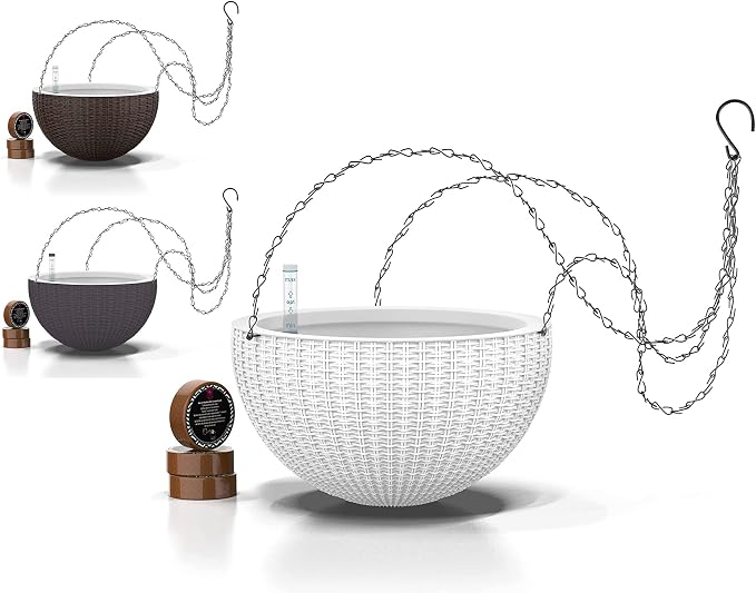 GARDENIX DECOR 11'' Self Watering Hanging planters by Unknown