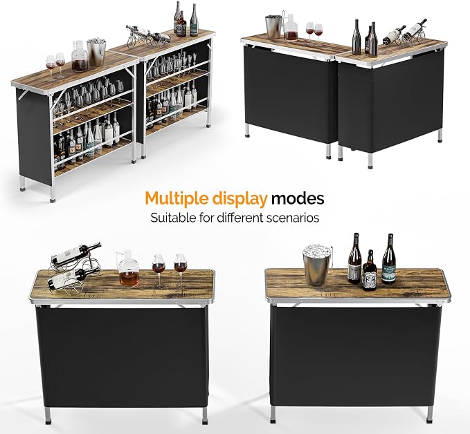 VINGLI 43" Portable Bar Table - Image 5