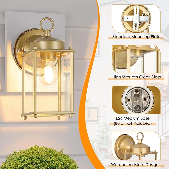 Large Outdoor Wall Lantern, Exterior Waterproof Wall Sconce Light Fixtures - Image 6
