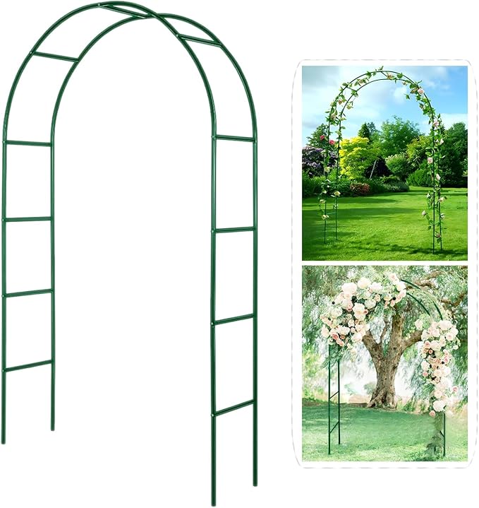 Metal Pergola Arbor, 4.6 Feet Wide x7.9 Feet High, Assemble Freely Lightweight by LeJoy+Garden