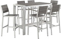 Modway Shore 7-Piece Aluminum Outdoor Patio Pub Bistro Set by Modway