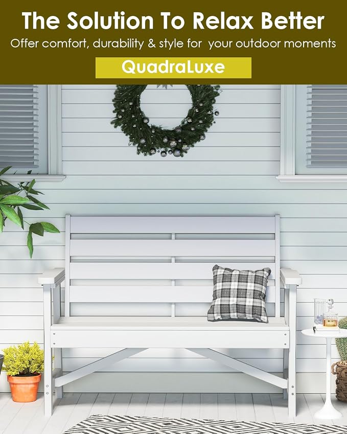 GREENVINES Outdoor Bench | HDPE | Garden Benches | All Weather | - Image 5