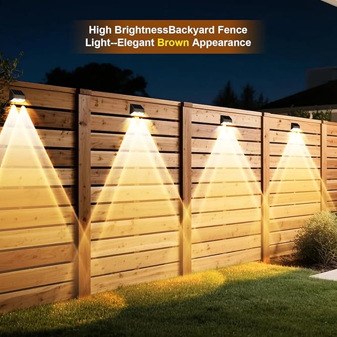 Super Long Lasting Solar Fence Lights Outdoor, Deck Lights Waterproof, Dusk to - Image 4