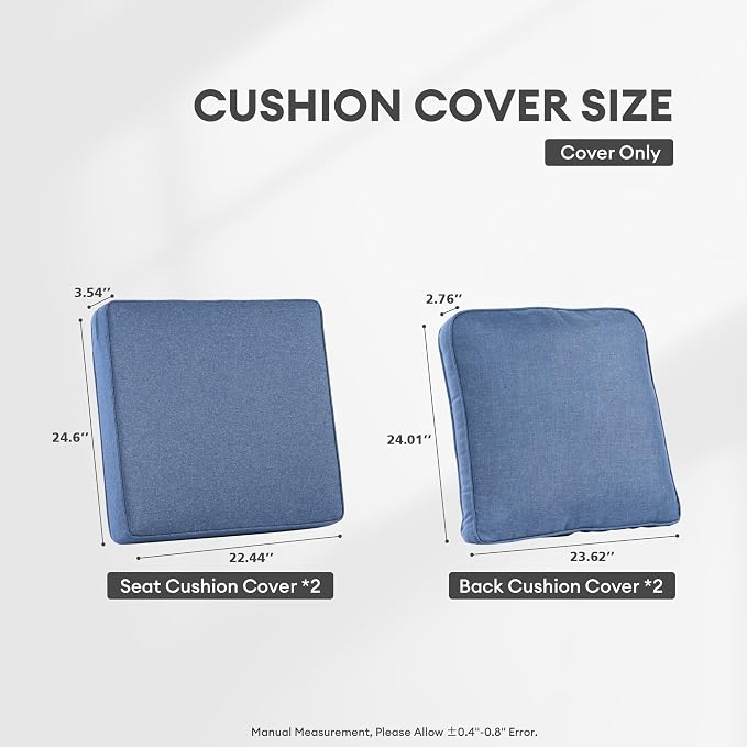 ovios Patio Cushion Covers, Waterproof Cushion Cover - Image 4