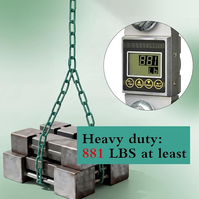 Heavy Duty Porch Swing Hanging Chain Kit 1500 Lbs Capacity, 4 Quick Links & 2 - Image 6