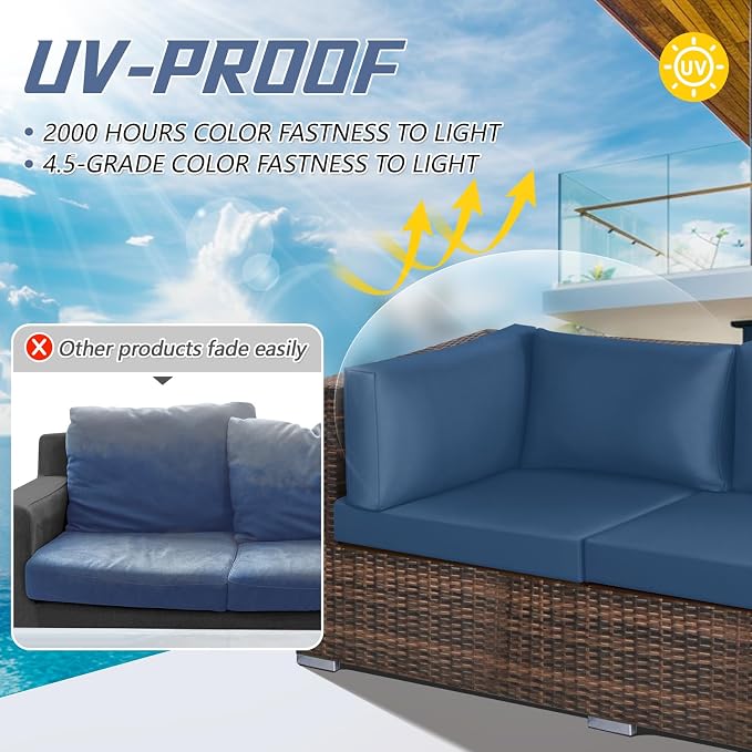 Patelai 11 Pcs Waterproof Patio Cushion Covers - Image 2
