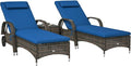 Outsunny Wicker Outdoor Chaise Lounge Chair Set of 3 by Outsunny