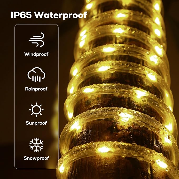 50FT 360 LED Waterproof Rope Lights Outside - Image 3