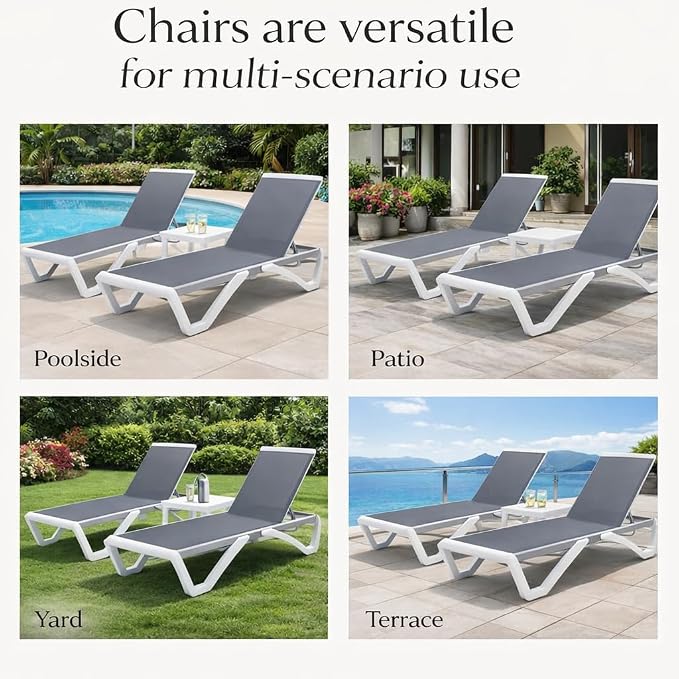 Kozyard Outdoor Chaise Lounge Chair, Full Flat Adjustable Patio Lounger - Image 9