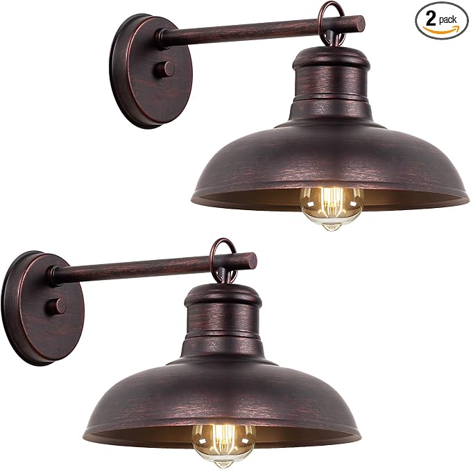 Bosceos Outdoor Wall Lights 2 Pack, Farmhouse Barn Light, Vintage Outside Wall by BestChoiceforYourLife