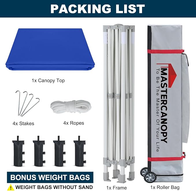 MASTERCANOPY Pop Up Canopy Tent Commercial Grade 10x10 Instant Shelter - Image 9