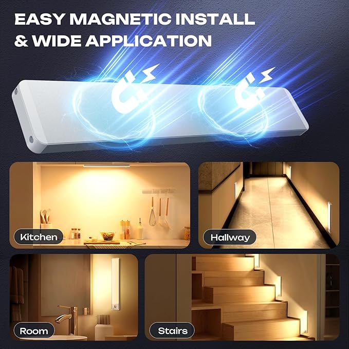 Under Cabinet Lighting Wireless LED Motion Sensor Magnetic Light 2500maAh - Image 3