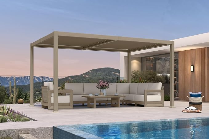 PURPLE LEAF 10x14 ft Louvered Pergola - Image 3