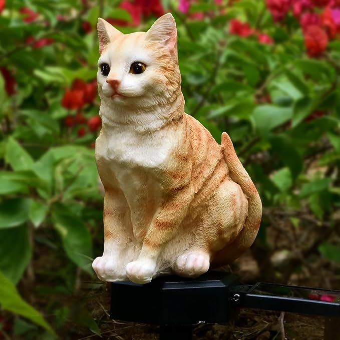 Cat Solar Light Ornaments Garden Decor Outdoor Lawn Decorations Cute Animal - Image 2