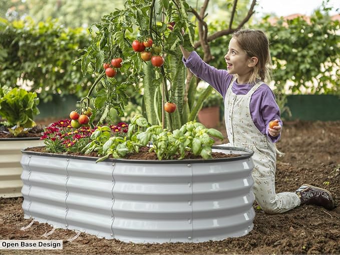 Plant & Plot Galvanized Raised Garden Beds Outdoor // 4×2×1 ft Planter Raised - Image 4