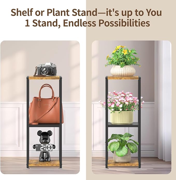 LASZOLA Black 3 Tiered Wood Plant Stand Indoor - Image 8