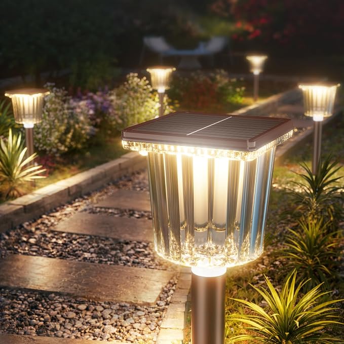 Super Bright Solar Garden Lights Powered 8 Pack, Adjustable Warm&Cool White by Professionalproductionofsolarlightsoutdoor%EF%BC%9A%EF%BC%89