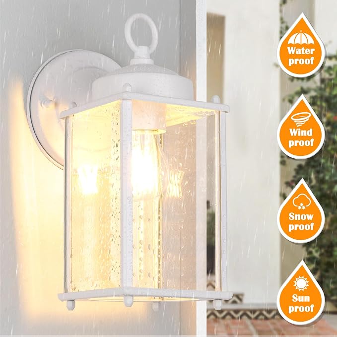 Large Outdoor Wall Lantern, Exterior Waterproof Wall Sconce Light Fixtures - Image 3
