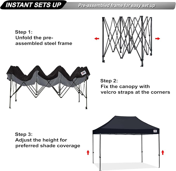 ABCCANOPY Patio Pop Up Canopy Tent 10x15 Commercial-Series - Image 2