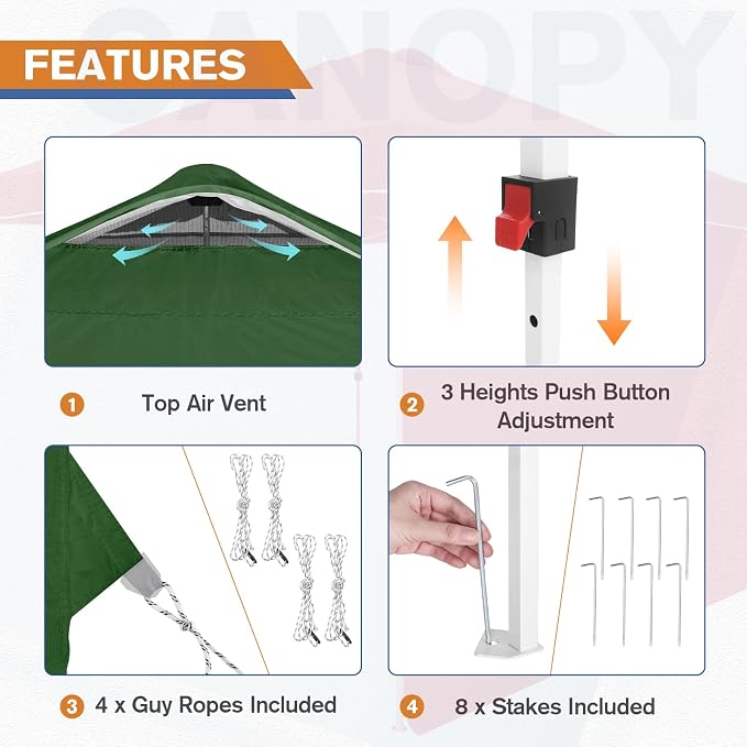 EAGLE PEAK Commercial Canopy 10x10 Pop Up Canopy Tent - Image 6