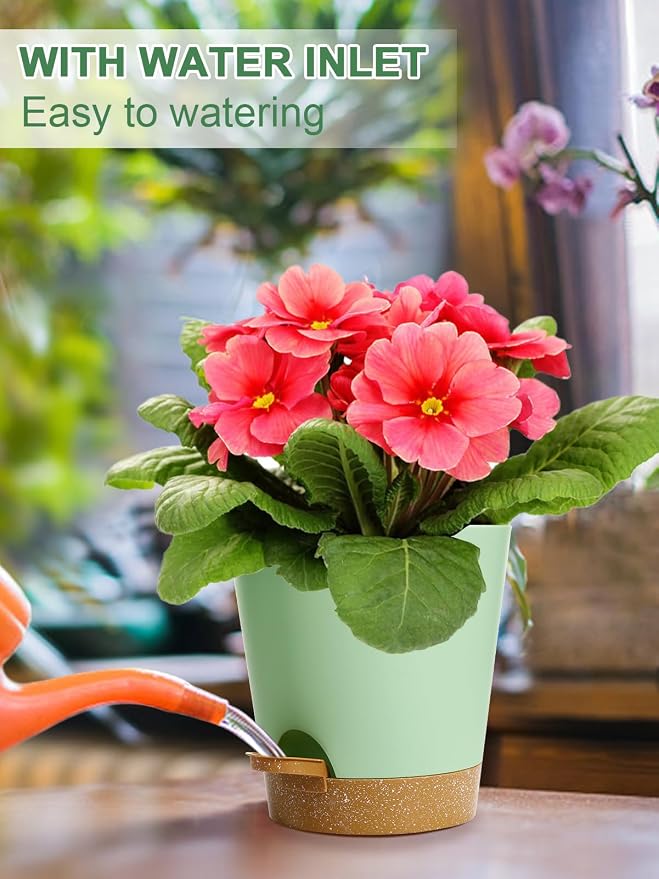 5in Self Watering Pots for Indoor Plants - Image 2