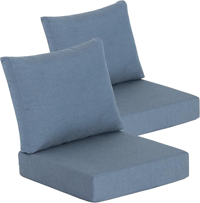 Goodgoods 22 x 24 Sunbrella Outdoor Patio Deep Seat Cushions 2-Pack, by Goodgoods