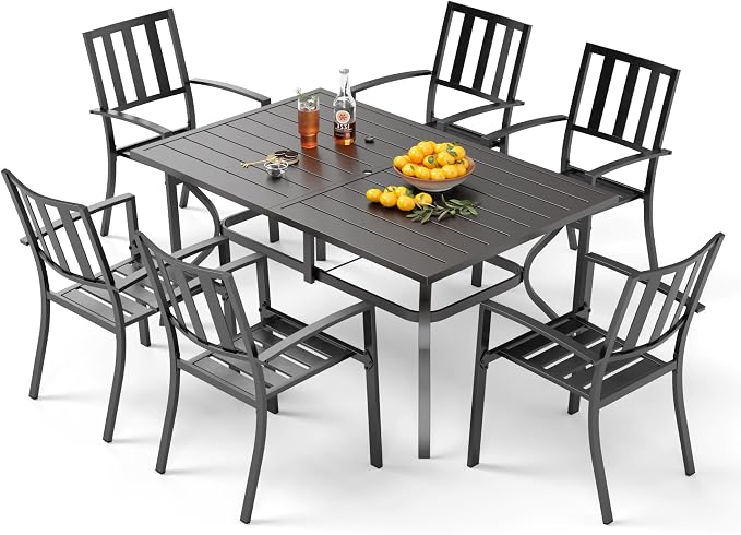 PHI VILLA 7 Piece Outdoor Dining Set by PHIVILLAThepioneerofcomfortablehouseholdsupplies
