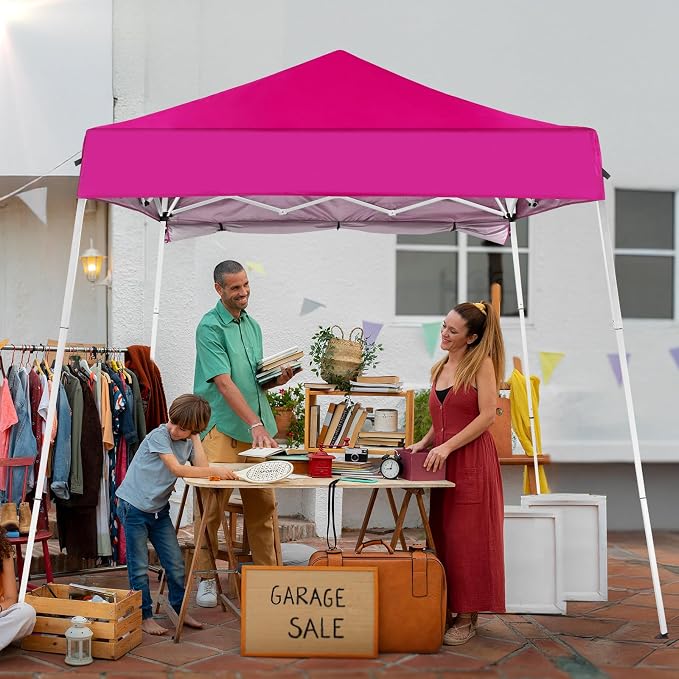 VINGLI 6x6 ft Pop Up Canopy Tent, Outdoor Small Canopy Tent - Image 8