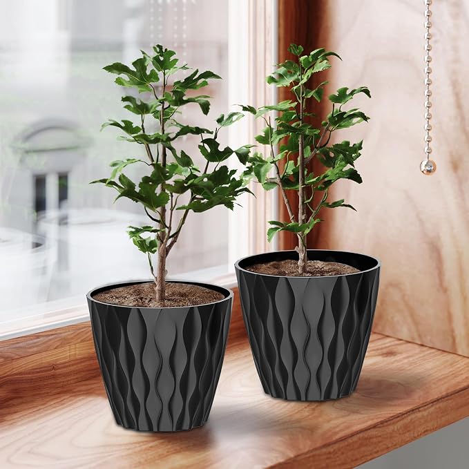 6 Pack 7 Inch Indoor Plant Pots - Image 8