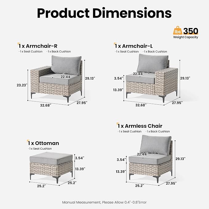 ovios 4-Piece Patio Furniture Set - Image 8